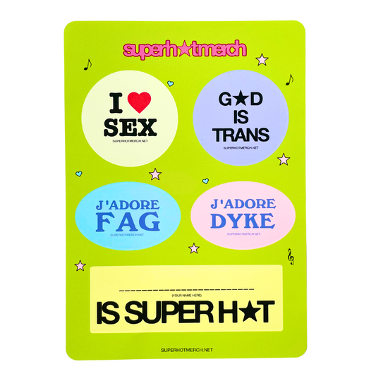 Super Hot Merch Sticker Sheet