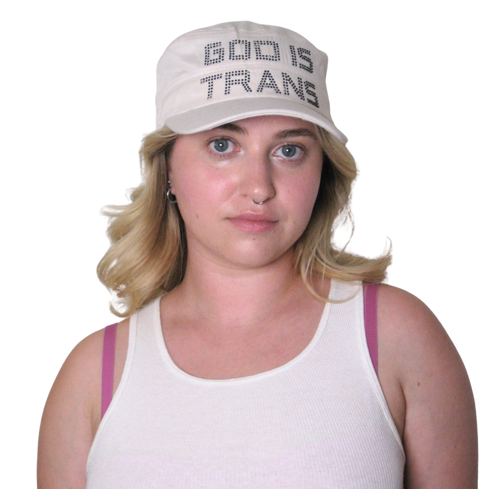 God is Trans Rhinestone Cadet Hat