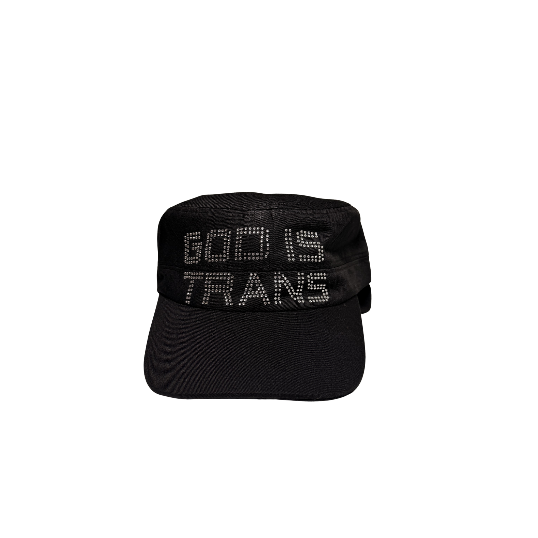 God is Trans Rhinestone Cadet Hat